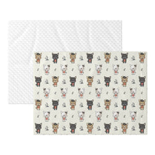 Load image into Gallery viewer, Adorable French Bulldog Flowers and Hearts Blanket for Dog-Pet Furniture-7