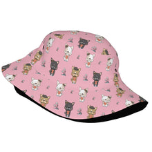 Load image into Gallery viewer, Adorable French Bulldog Flowers and Hearts Bucket Hat-Hats &amp; Caps-11