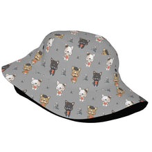 Load image into Gallery viewer, Adorable French Bulldog Flowers and Hearts Bucket Hat-Hats &amp; Caps-14