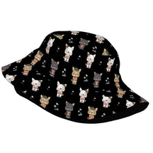 Load image into Gallery viewer, Adorable French Bulldog Flowers and Hearts Bucket Hat-Hats &amp; Caps-15