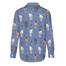 Load image into Gallery viewer, Adorable French Bulldog Flowers and Hearts Women's Shirt-11