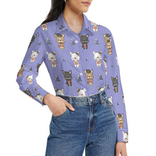 Load image into Gallery viewer, Adorable French Bulldog Flowers and Hearts Women's Shirt-15