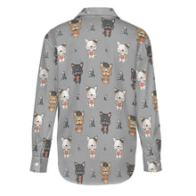 Load image into Gallery viewer, Adorable French Bulldog Flowers and Hearts Women's Shirt-22