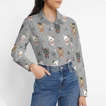 Load image into Gallery viewer, Adorable French Bulldog Flowers and Hearts Women's Shirt-24