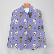 Load image into Gallery viewer, Adorable French Bulldog Flowers and Hearts Women's Shirt-28