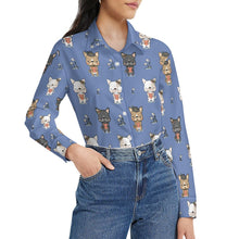 Load image into Gallery viewer, Adorable French Bulldog Flowers and Hearts Women's Shirt-5