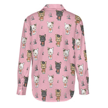 Load image into Gallery viewer, Adorable French Bulldog Flowers and Hearts Women's Shirt-7