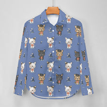 Load image into Gallery viewer, Adorable French Bulldog Flowers and Hearts Women's Shirt-8