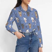 Load image into Gallery viewer, Adorable French Bulldog Flowers and Hearts Women's Shirt-9