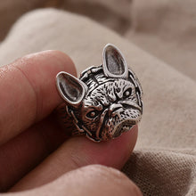 Load image into Gallery viewer, Adorable French Bulldog Silver Ring – Retro Dog Mom Gift-6