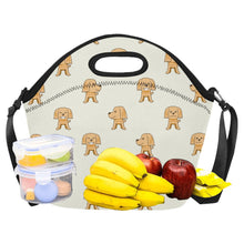 Load image into Gallery viewer, Adorable Golden Retriever Love Neoprene Lunch Bag-2