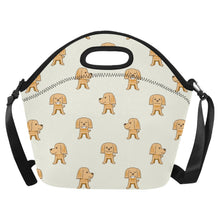 Load image into Gallery viewer, Adorable Golden Retriever Love Neoprene Lunch Bag-Ivory-ONESIZE-1