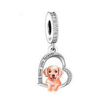 Load image into Gallery viewer, Adorable Golden Retriever Puppy Charm – Silver Bracelet Gift-FCJ2891-1