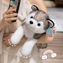 Load image into Gallery viewer, Adorable Grey Husky Stuffed Animal Plush Toy-Stuffed Animals-Dog Memorial Gifts,Siberian Husky,Stuffed Animal-2