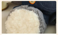 Load image into Gallery viewer, Adorable Husky Plush Toy - Gray &amp; White Husky in Blue Denim Overalls-6