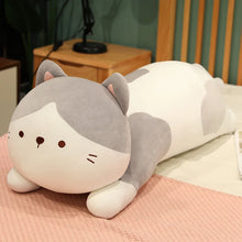 Load image into Gallery viewer, Adorable Large Gray and White Cat Stuffed Animal Plush Toy - Cuddly Long Snuggler-11