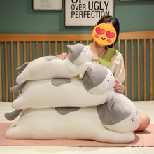 Load image into Gallery viewer, Adorable Large Gray and White Cat Stuffed Animal Plush Toy - Cuddly Long Snuggler-12