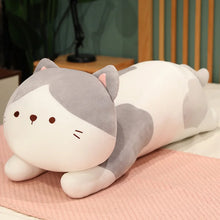 Load image into Gallery viewer, Adorable Large Gray and White Cat Stuffed Animal Plush Toy - Cuddly Long Snuggler-1