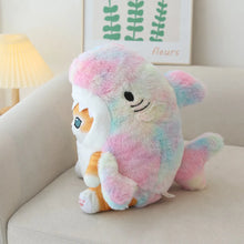 Load image into Gallery viewer, Adorable Orange and White Tabby Cat Shark Plush Toy - Classic Blue or Rainbow Shark Options-14