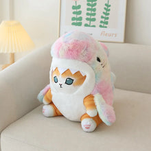 Load image into Gallery viewer, Adorable Orange and White Tabby Cat Shark Plush Toy - Classic Blue or Rainbow Shark Options-2