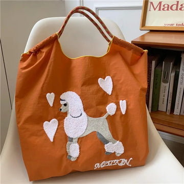 Adorable Poodle Embroidered Bags For Women D M 360x