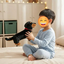 Load image into Gallery viewer, Adorable Realistic Black and Tan Dachshund Plush Toy – Wiener Dog Lover Gift-3
