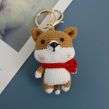 Load image into Gallery viewer, Adorable Red and White Shiba Inu Knitted Keychain-ZJJKR01133-1