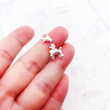Load image into Gallery viewer, Adorable Red Scarf Poodle Silver Pendant Charm-5