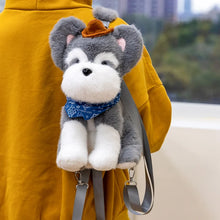Load image into Gallery viewer, Adorable Schnauzer Plush Toy with Carry Strap-2