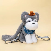 Load image into Gallery viewer, Adorable Schnauzer Plush Toy with Carry Strap-32cm-Schnauzer-1