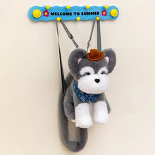 Load image into Gallery viewer, Adorable Schnauzer Plush Toy with Carry Strap-3