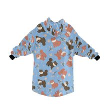 Load image into Gallery viewer, Adorable Shiba Inu with Blossoms Blanket Hoodie-14
