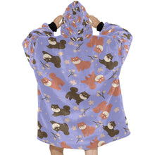 Load image into Gallery viewer, Adorable Shiba Inu with Blossoms Blanket Hoodie-27