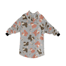Load image into Gallery viewer, Adorable Shiba Inu with Blossoms Blanket Hoodie-30