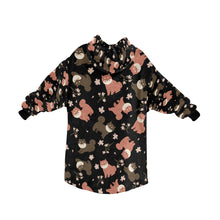 Load image into Gallery viewer, Adorable Shiba Inu with Blossoms Blanket Hoodie-33