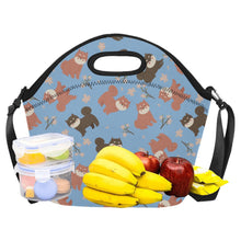 Load image into Gallery viewer, Adorable Shiba Inu with Blossoms Neoprene Lunch Bag-19