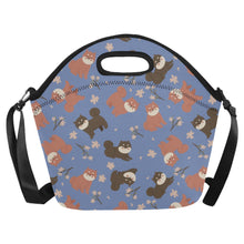 Load image into Gallery viewer, Adorable Shiba Inu with Blossoms Neoprene Lunch Bag-20