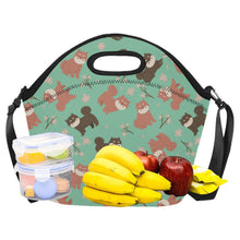 Load image into Gallery viewer, Adorable Shiba Inu with Blossoms Insulated Foldable Lunch Bag-28