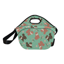 Load image into Gallery viewer, Adorable Shiba Inu with Blossoms Insulated Foldable Lunch Bag-30