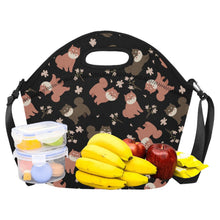Load image into Gallery viewer, Adorable Shiba Inu with Blossoms Insulated Foldable Lunch Bag-44