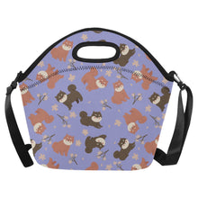 Load image into Gallery viewer, Adorable Shiba Inu with Blossoms Insulated Foldable Lunch Bag-CornflowerBlue_1-ONESIZE-31