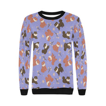 Load image into Gallery viewer, Adorable Shiba Inu with Blossoms Sweatshirt for Women-Apparel-Apparel, Dog Mom Gifts, Shiba Inu, Sweatshirt-24