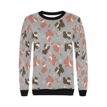Load image into Gallery viewer, Adorable Shiba Inu with Blossoms Sweatshirt for Women-Apparel-Apparel, Dog Mom Gifts, Shiba Inu, Sweatshirt-25