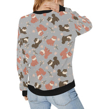 Load image into Gallery viewer, Adorable Shiba Inu with Blossoms Sweatshirt for Women-Apparel-Apparel, Dog Mom Gifts, Shiba Inu, Sweatshirt-35