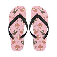 Load image into Gallery viewer, Adorable Shiba Inu with Blossoms Unisex Slippers-Footwear-Accessories, Dog Mom Gifts, Shiba Inu, Slippers-2