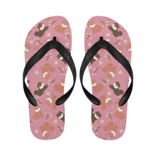 Load image into Gallery viewer, Adorable Shiba Inu with Blossoms Unisex Slippers-Footwear-Accessories, Dog Mom Gifts, Shiba Inu, Slippers-3