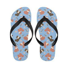 Load image into Gallery viewer, Adorable Shiba Inu with Blossoms Unisex Slippers-Footwear-Accessories, Dog Mom Gifts, Shiba Inu, Slippers-4