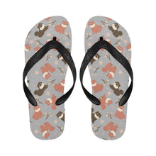 Load image into Gallery viewer, Adorable Shiba Inu with Blossoms Unisex Slippers-Footwear-Accessories, Dog Mom Gifts, Shiba Inu, Slippers-8