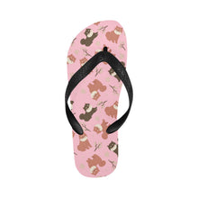 Load image into Gallery viewer, Adorable Shiba Inu with Blossoms Unisex Slippers-Footwear-Accessories, Dog Mom Gifts, Shiba Inu, Slippers-Light Pink-S-12