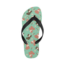 Load image into Gallery viewer, Adorable Shiba Inu with Blossoms Unisex Slippers-Footwear-Accessories, Dog Mom Gifts, Shiba Inu, Slippers-Mint Green-S-20